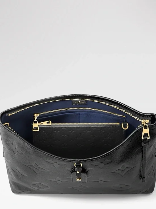 Louis Vuitton Black Monogram Empreinte Shoulder Bag with Gold Hardware - Picture 3 of 16